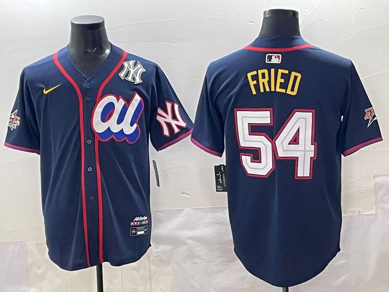 Men 2025 New York Yankees #54 Fried Drak Blue All star Nike MLB Jersey style 01
